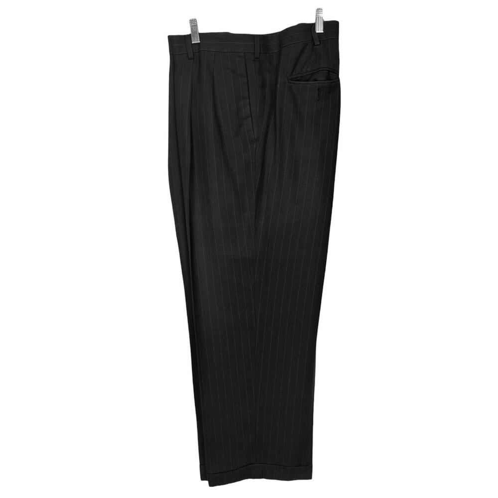 AXIST Men's PINSTRIPE DRESS PANTS Charcoal Gray Size 42 x 30